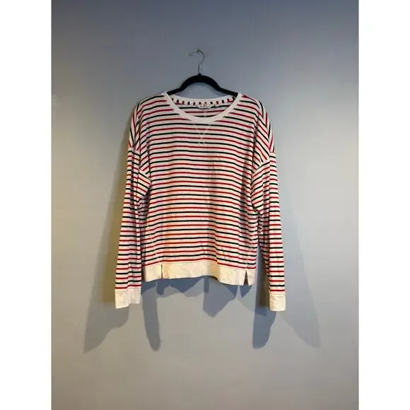 Vineyard Vines Striped Long Sleeve Top – Red, Navy & White – Size L - Picture 1 of 4